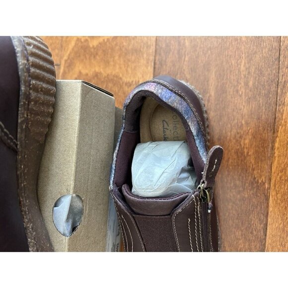 Clarks Women's Caroline Cove Oxford Burgundy Leather 5.5 M NEW - Picture 4 of 9